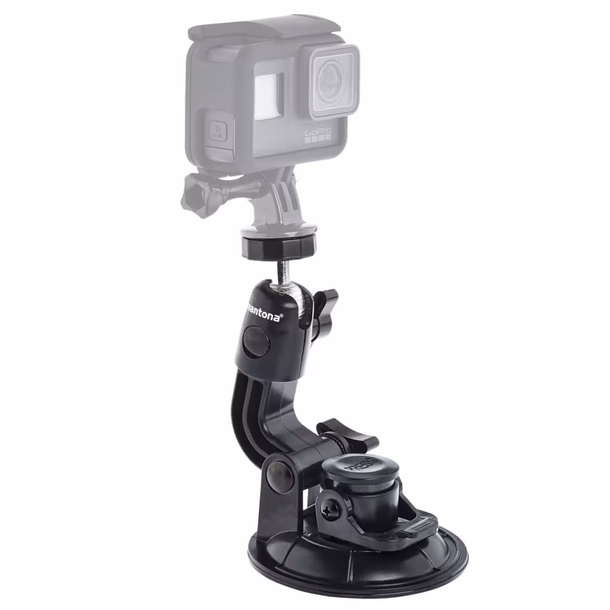 mantona Saugnapf Halterung XL 1/4 Zoll+GoPro Mount