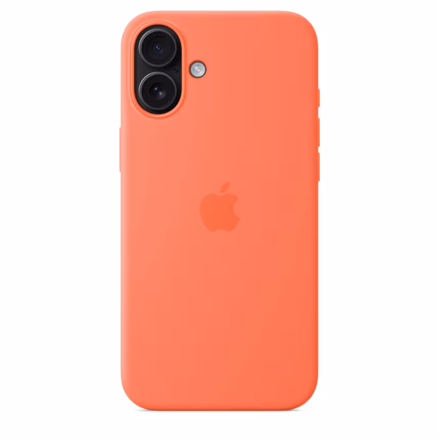 Apple iPhone 16 Plus Silikon Case mit MagSafe mandarine