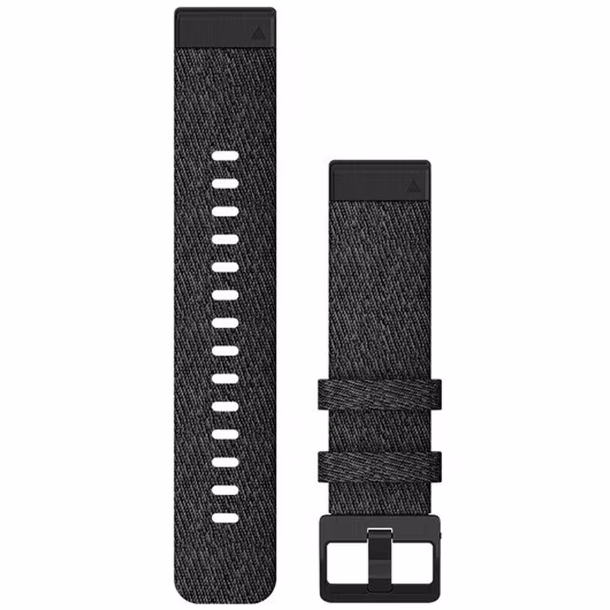 Garmin Quickfit Band 20mm Nylon schwarz meliert schwarz