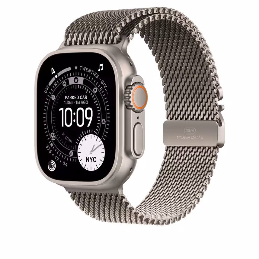 Apple Watch 49mm natural Titan Milanaise Loop L