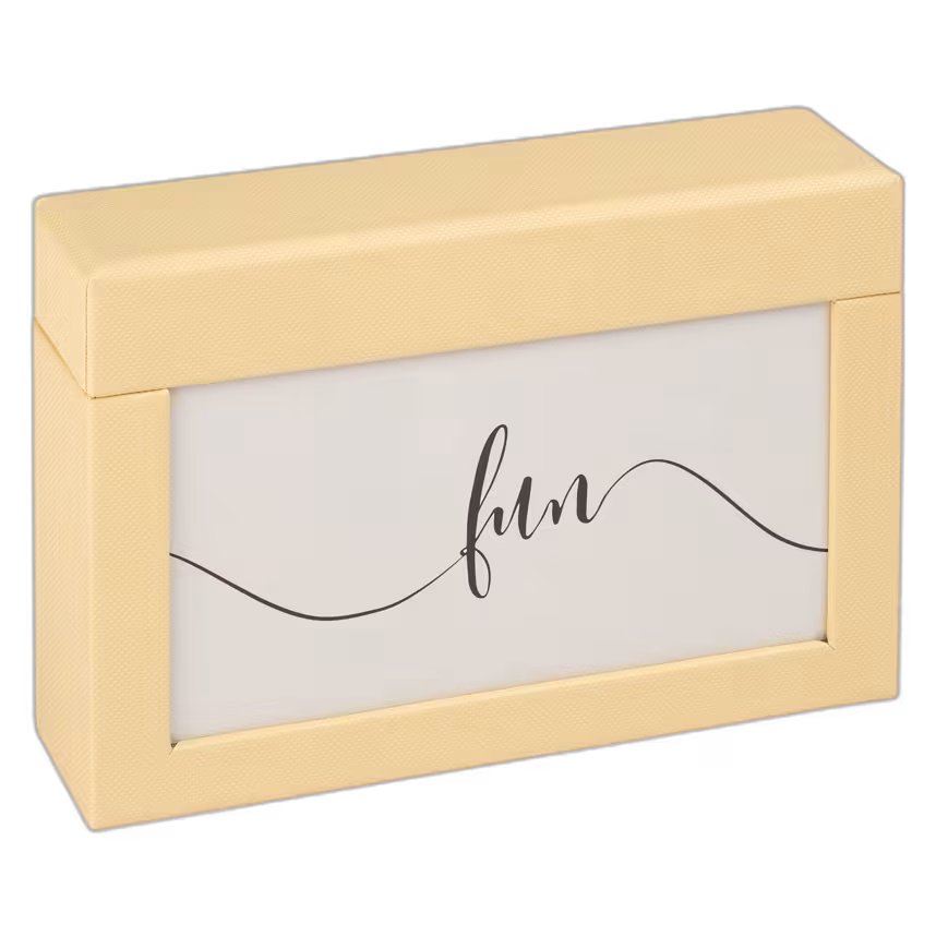 Fotobox Fun mit Deckel 10x15 cm Creme