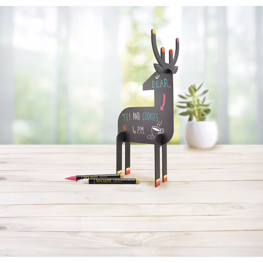 Securit 3-D Tier Reh Schwarz