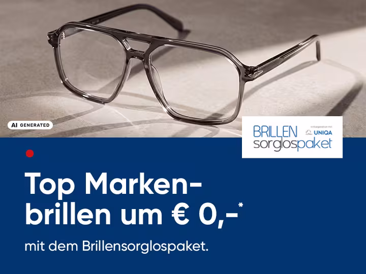 KI-generiert 
Werbemittel f&uuml;r Brillenfassungen von Urban Eyes. Jetzt bei Hartlauer.
