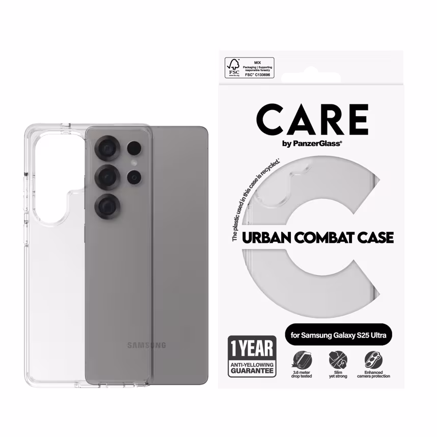 CARE PanzerGlass Flagship Case Transparent Clear S25 Ultra