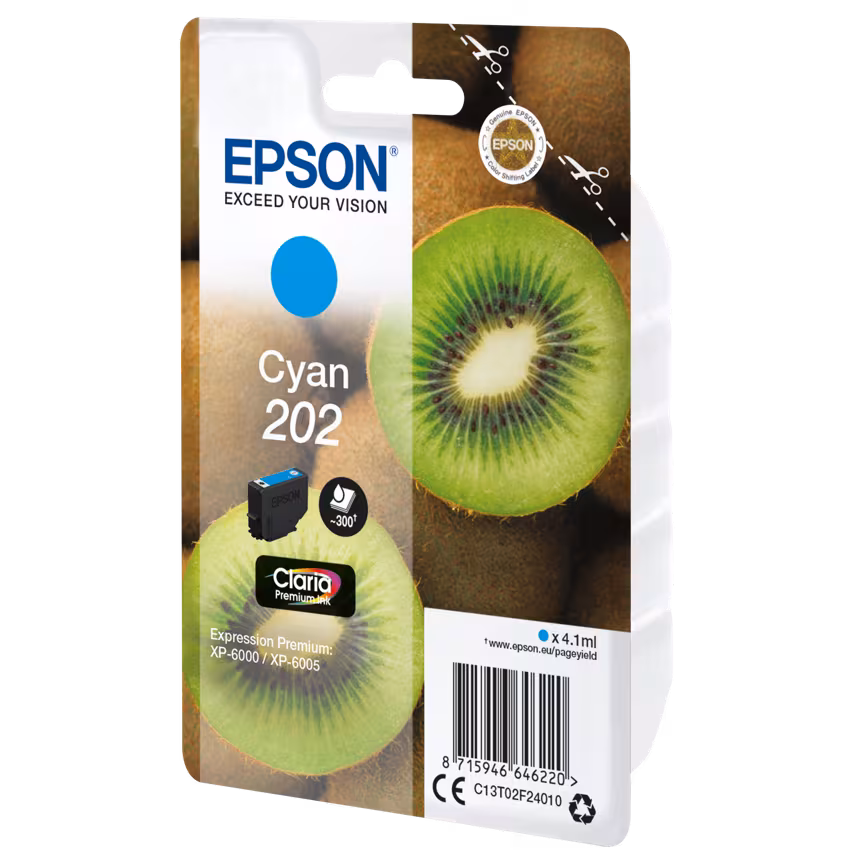 Epson 202 T02E1 Tinte Black 6,9ml