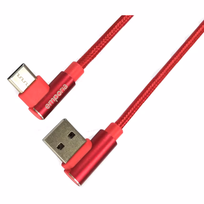 Emporia Datenkabel USB-A auf USB-c rot