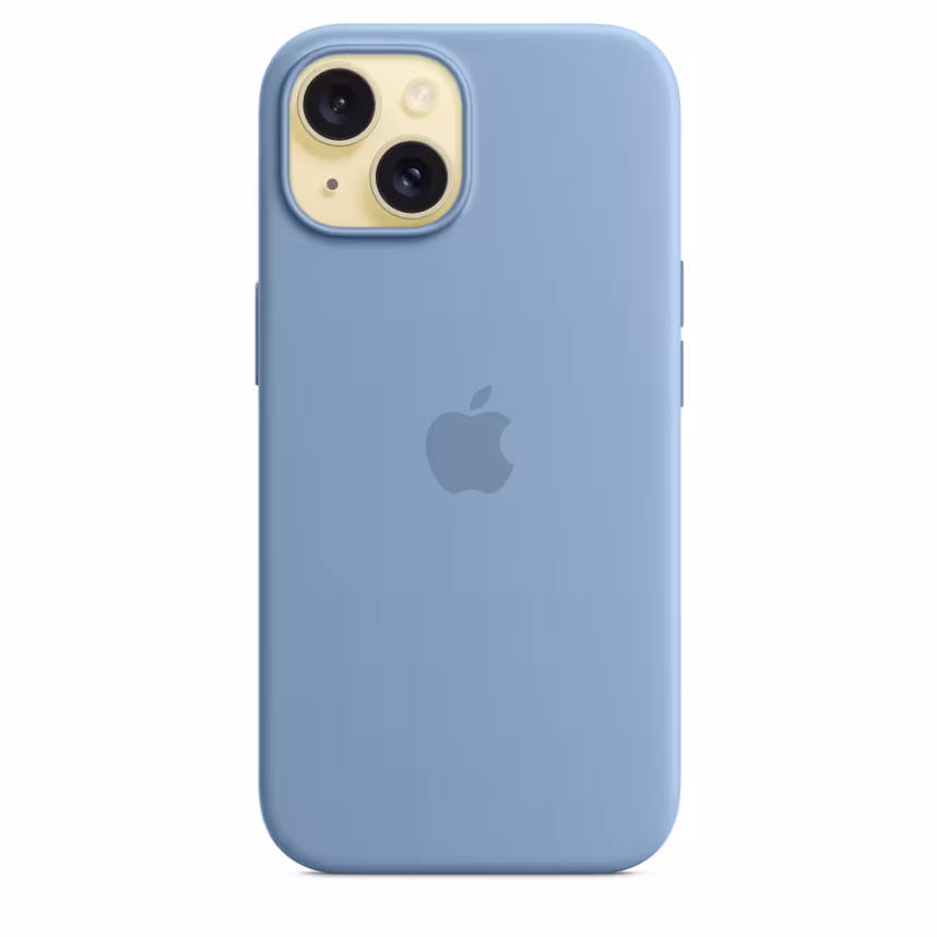 Apple iPhone 15 Silikon Case mit MagSafe winter blue