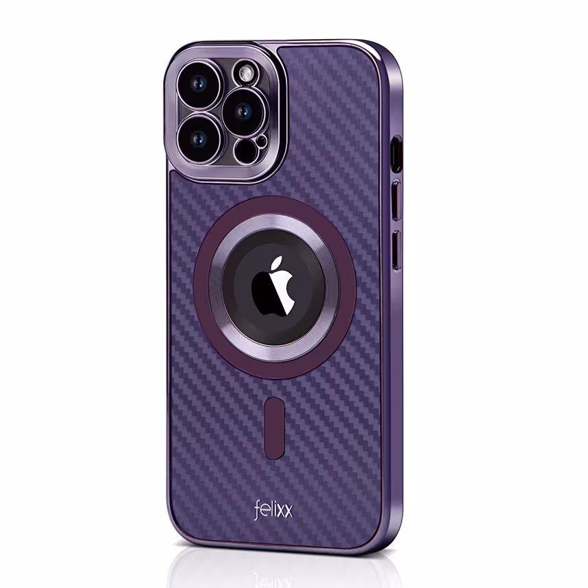 Felixx Back Carbon App iPhone 15 Pro purple