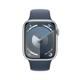 Apple Watch S9 GPS Alu silber 45mm Sportband M/L sturmblau
