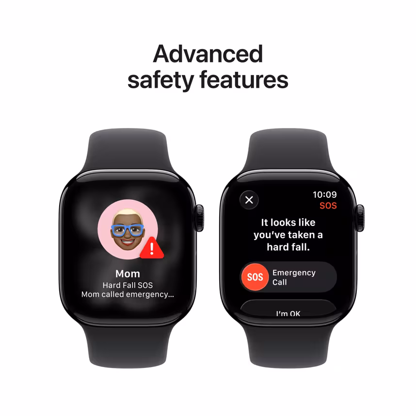 Apple Watch S11 GPS 42mm Jet Black Alu Case + Black Sport M/L
