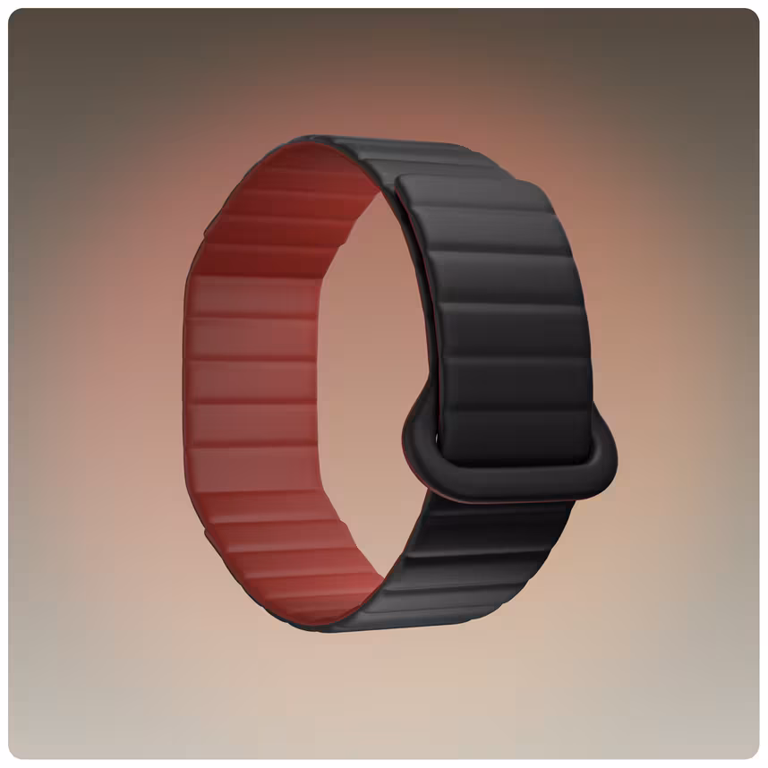 Polar WB Loop Gen2 Band Silikon Black/Red S-M