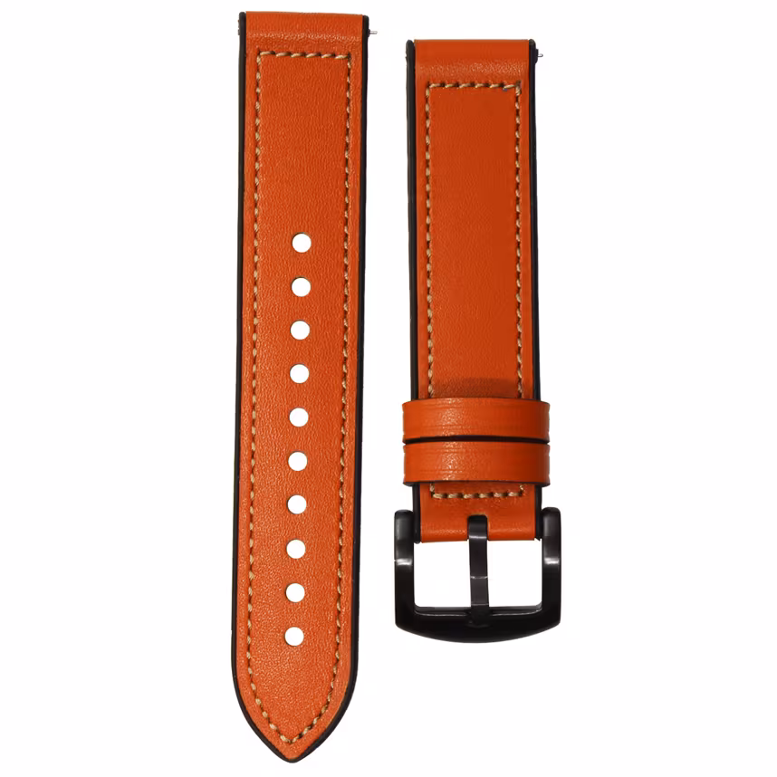 Mika Uhrenarmband Uni 20mm Silikon + Echtleder braun