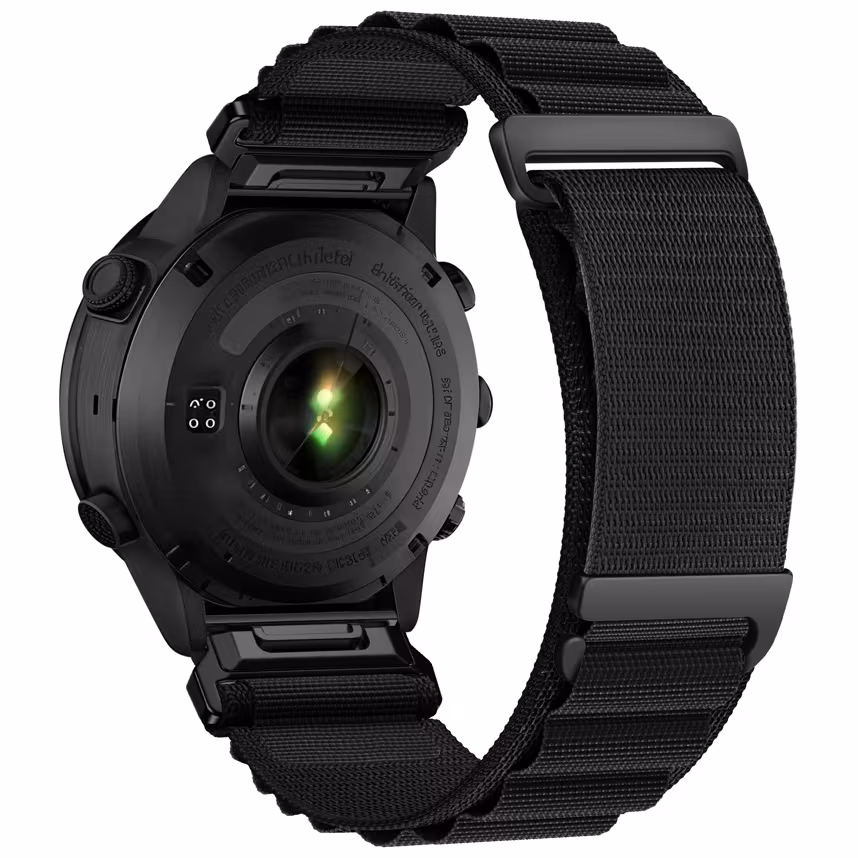 Felixx Smartwatcharmband Nylon Black - Garmin Q.Fit 20mm
