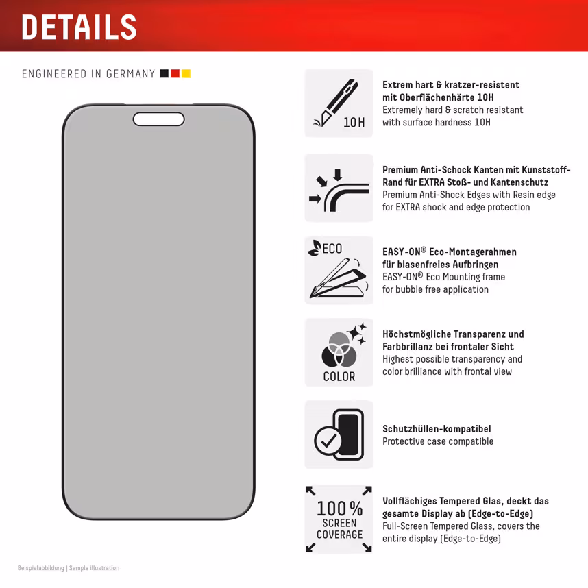 Felixx Glas Privacy Apple iPhone 17 Pro Max