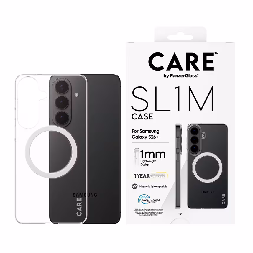 Care Back SL1M mit Qi Samsung Galaxy S26+ clear