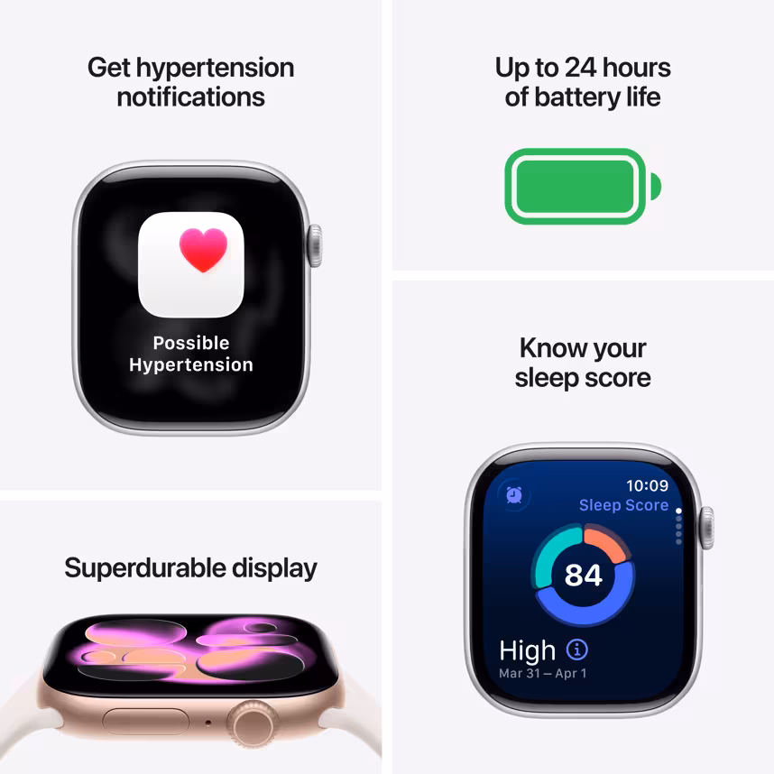 Apple Watch S11 GPS 42mm Silver Alu Case + Purple Fog Sport M/L
