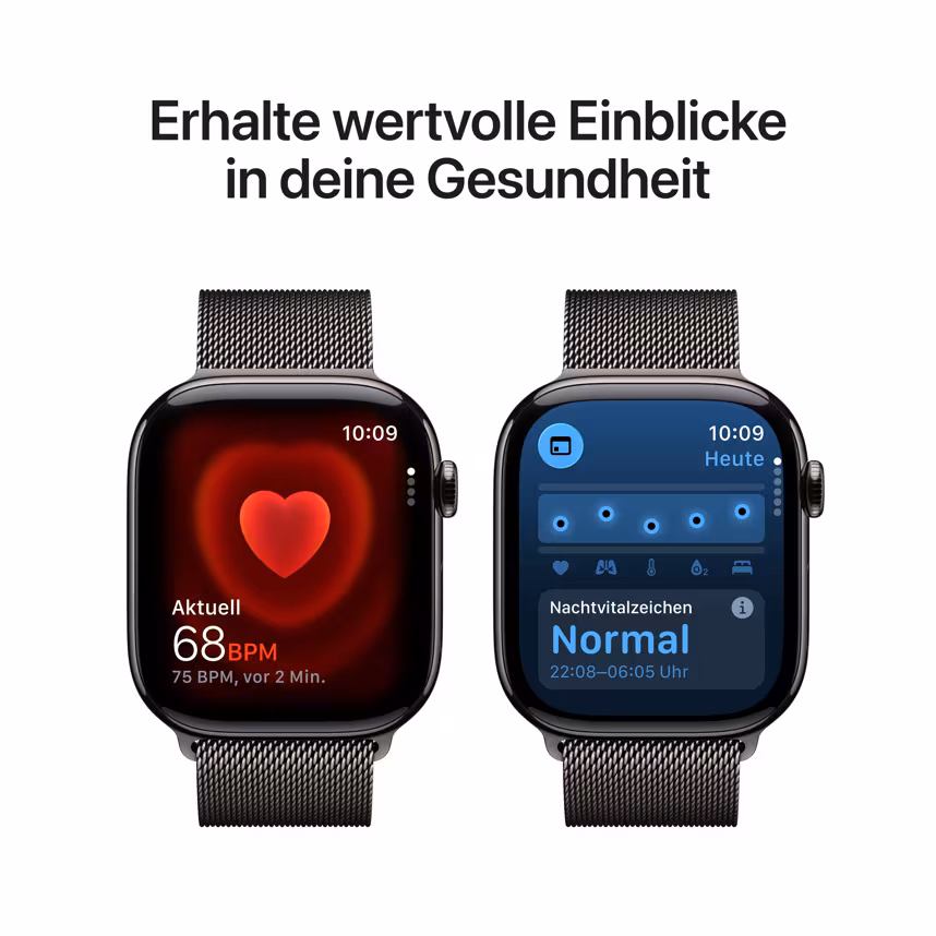 Apple Watch S11 LTE 46mm Slate Titan Case + Milanaise Loop S/M