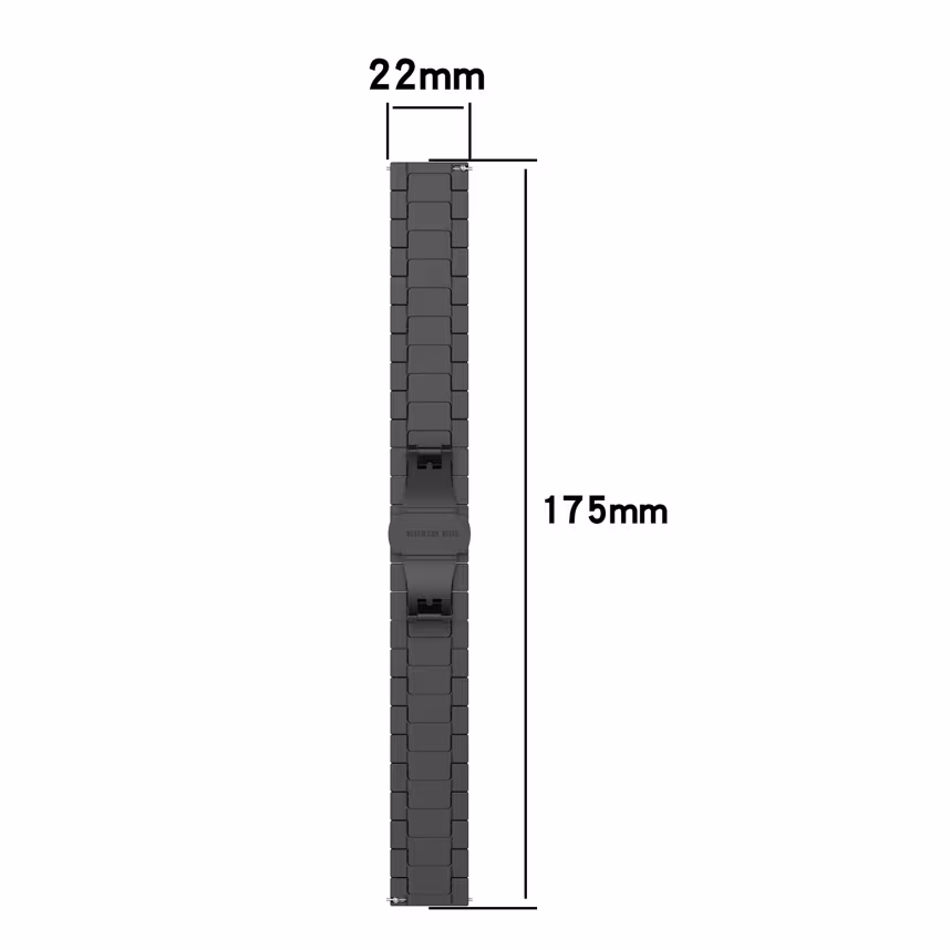 Felixx Smartwatcharmband Edelst./Butterfly Black-Universal 22mm
