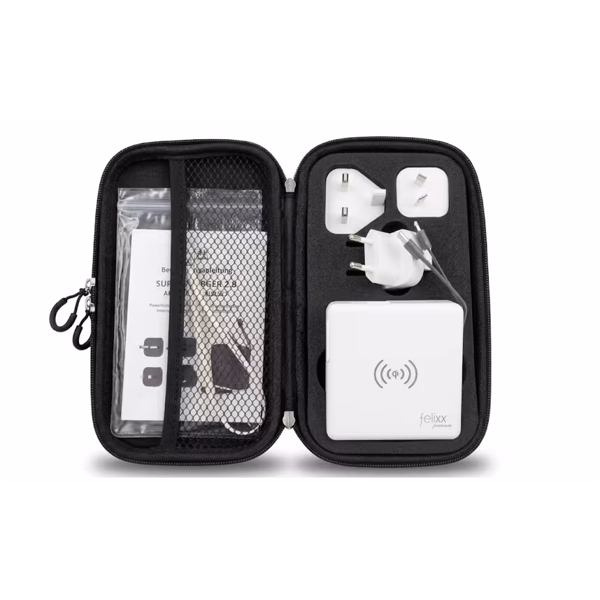Felixx Super Charge "All in One" mit Powerbank 10.000mAh+Qi