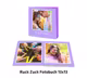 Auf der Grafik sind die Vorderseite sowie das aufgeklappte Ruck Zuck Fotobuch über das Holy Festival zu sehen.