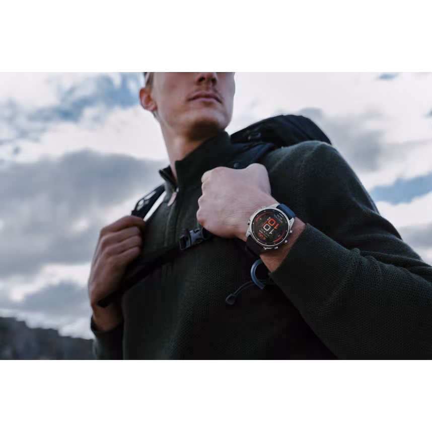 Garmin Fenix 9 Pro inReach 47mm Titan Silikonarmband Graphit/Schwarz