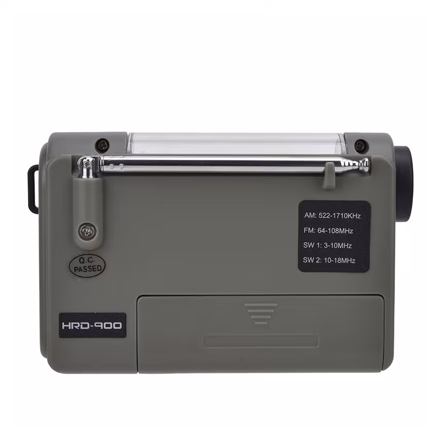 bea-tec Outdoor FM/AM Radio Solar mit LED 2000mAh graugrün