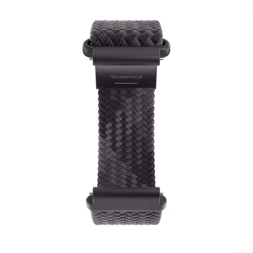 Polar Wechselband 20mm geflochten Garn schwarz S-L