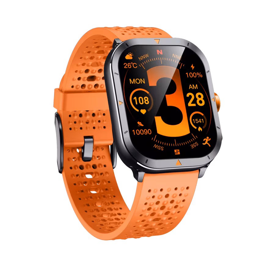 felixx Smartwatch F707GPS, Amoled 2.01, gun-metal silver