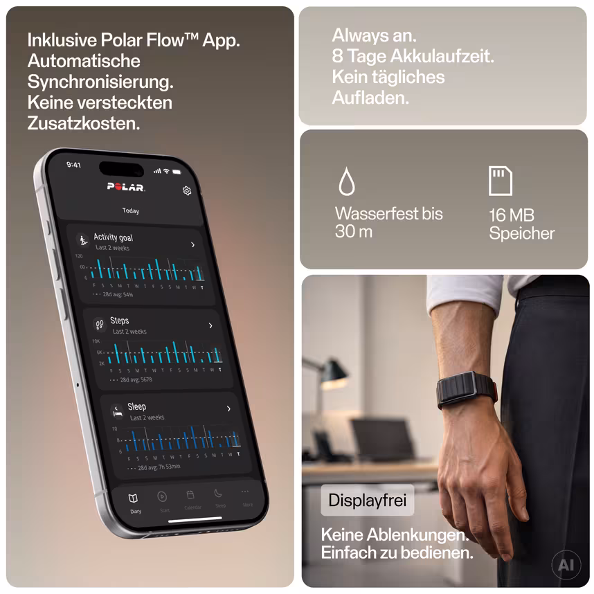 Polar Loop Gen2 Silikon Black/Red S-M