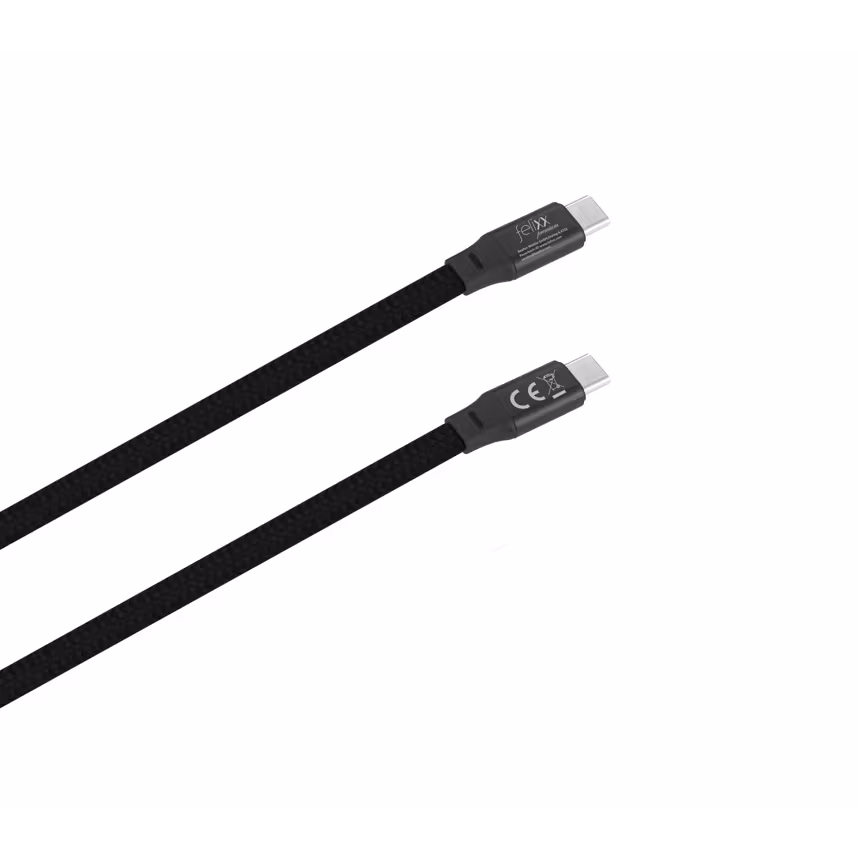 Felixx 240W Flat Mag.Lade-Datenkabel USB-C PD Schwarz
