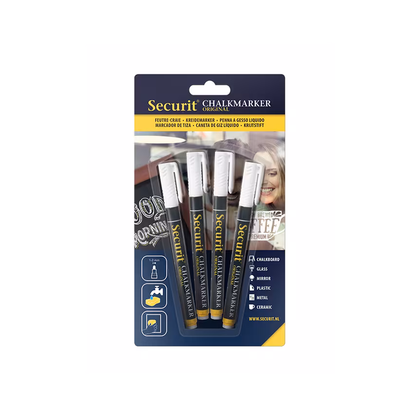 Securit Kreidestifte 1-2mm 4er weiß