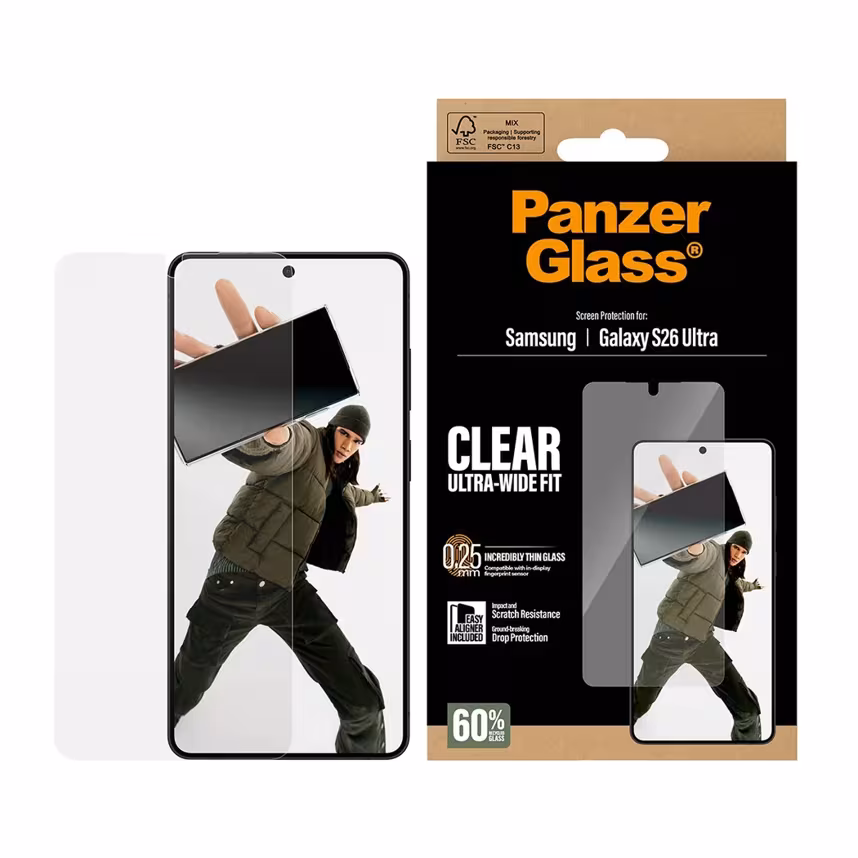 PanzerGlass Glas Samsung Galaxy Ultra S26 Ultra-Wide-Fit