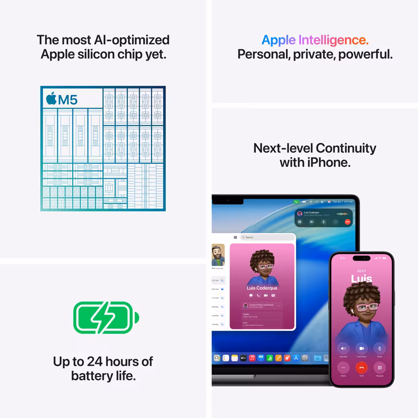 App Macbook Pro 14 M5/10GPU/16GB/1TB SSD Schwarzz