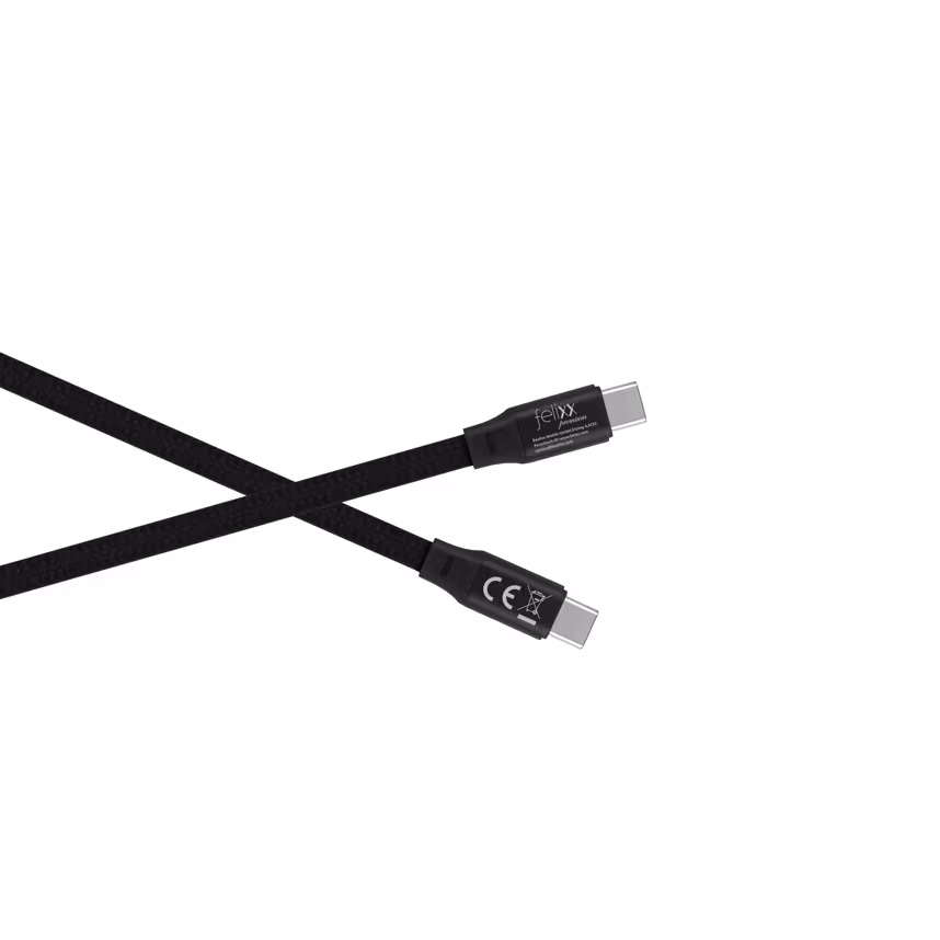 Felixx 240W Flat Mag.Lade-Datenkabel USB-C PD Schwarz
