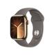 Apple Watch S9 GPS+Cellular Edelstahl gold 41mm S/M braun