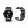 Garmin Fenix 7 silver/graphite + Gratis Mika Band grün
