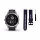 Garmin Fenix 7 silv +Gratis Mika Ersatzarmband Blau