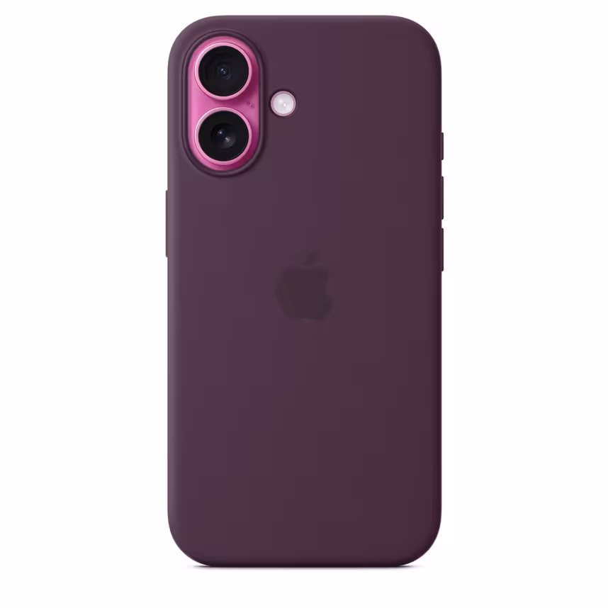  Apple iPhone 16 Silikon Case mit Magsafe plum 