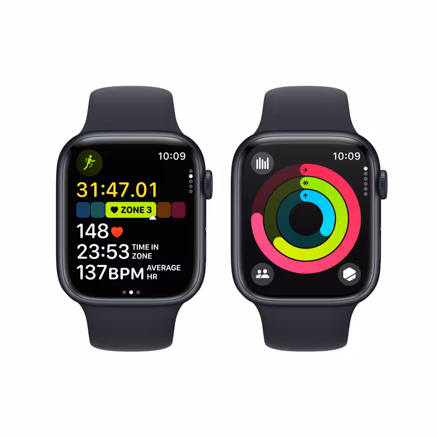 Apple Watch S9 GPS+Cellular Alu 45mm Sportb. S/M mitternacht