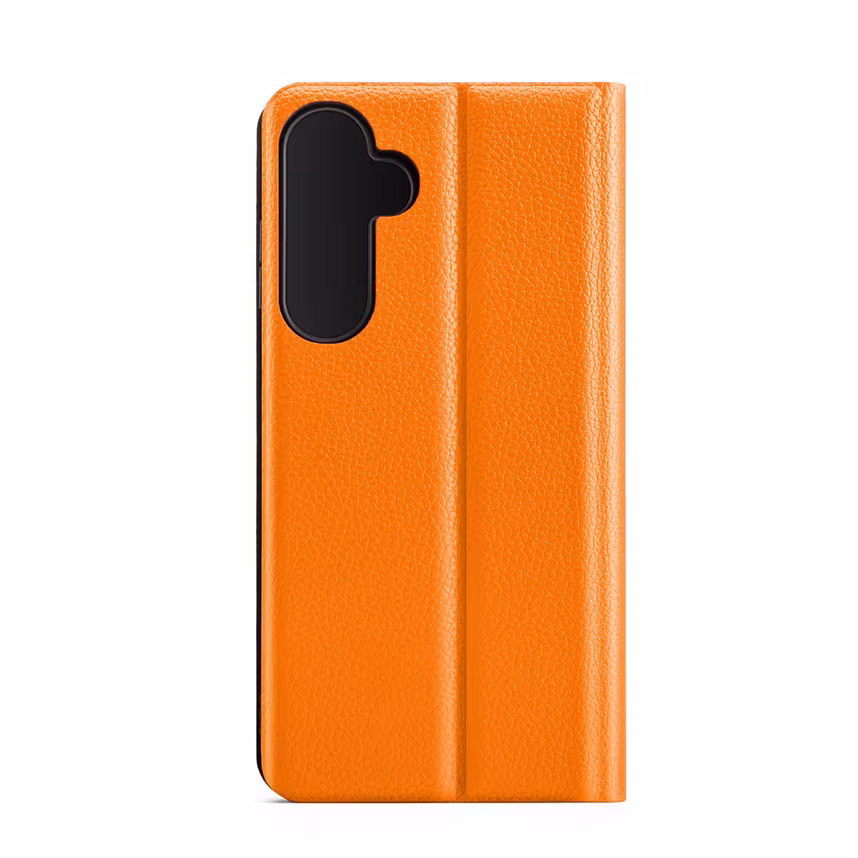 felixx Premium Book Case Venezia sun orange mit Standfunktion und Innenfach für Samsung Galaxy A05s