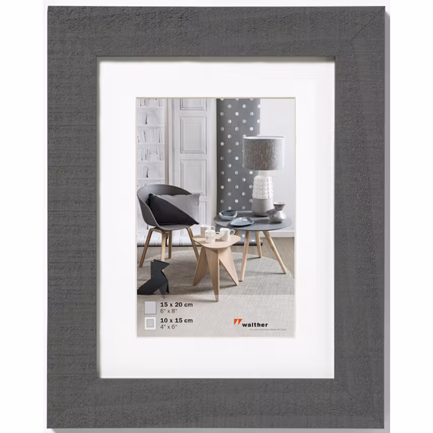 Bilderrahmen Home 15x20cm Holz grau