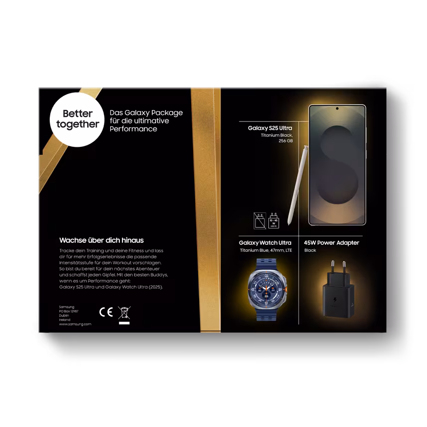 Samsung Bundle S25 Ultra+Watch Ultra2025+45W
