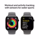 Apple Watch S10 LTE 46mm natural Titanium Case + grey Band M/L