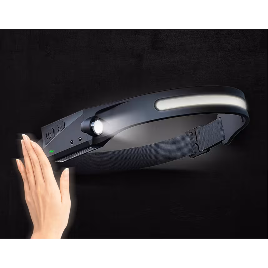 Axxtra LED Stirnlampe 120 Lumen, Akku, Sensor, IPX6