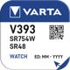 Varta V393 Silver Coin 1,55V
