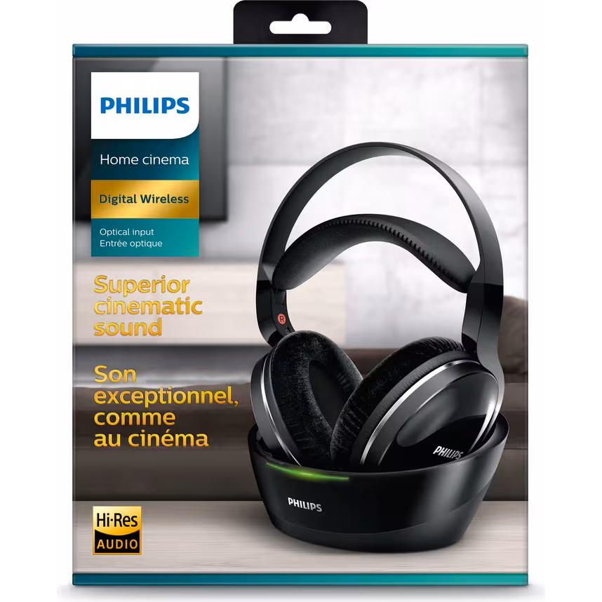 Philips SHD8850/12 kabellose TV-Kopfh&ouml;rer schwarz