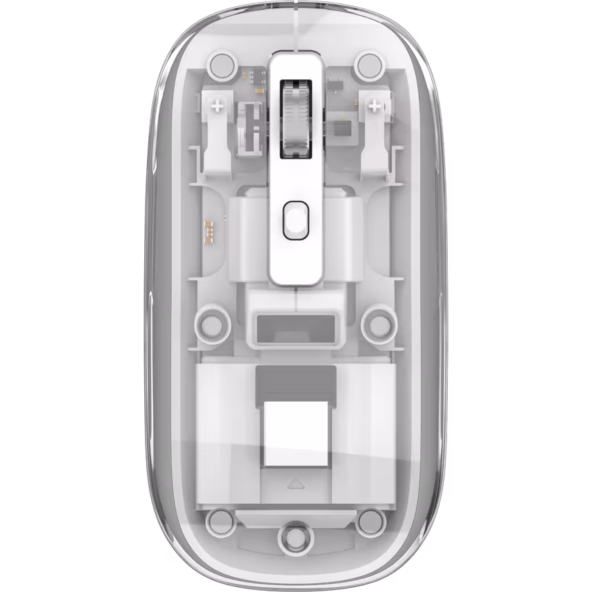 Beatec Wireless Mouse Ghost 3 - transparent white mit LED