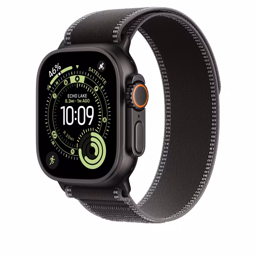 Apple Watch 49mm Black/Charcoal Trail Loop S/M Black Titan