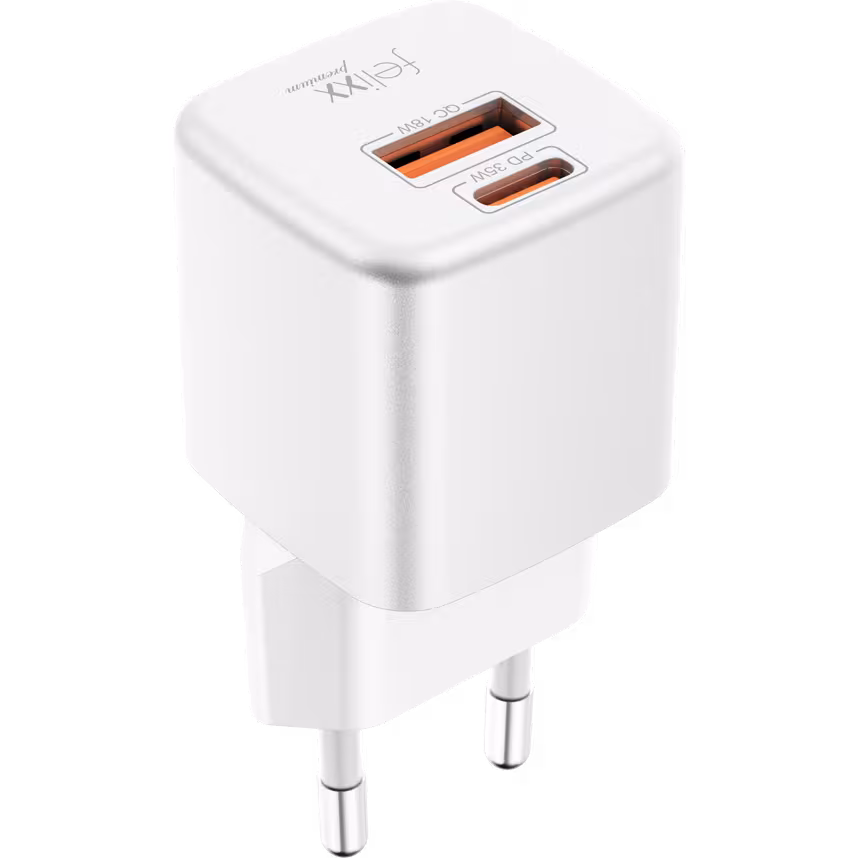 Felixx Lader 35W Mini GaN PD, USB-C+USB-A White