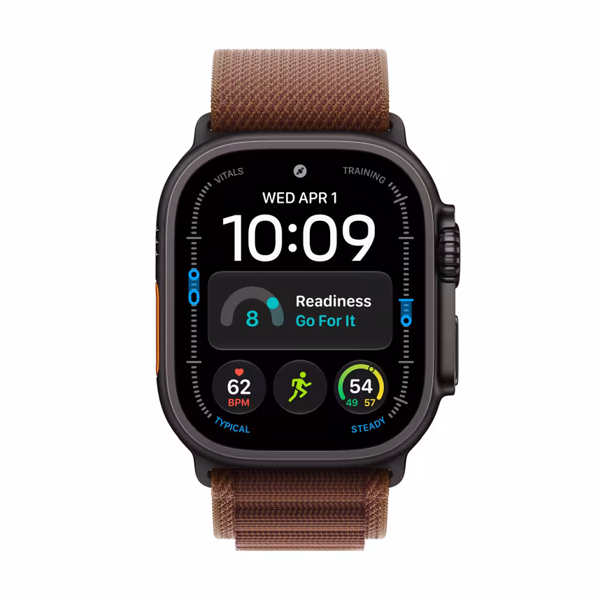  Apple Watch Ultra 4 LTE 49mm Black Titan Case + Burgundy Alpine Loop M
